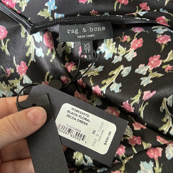 NWT Rag & Bone Zelda Floral Midi Dress XS S - Picture 7 of 7